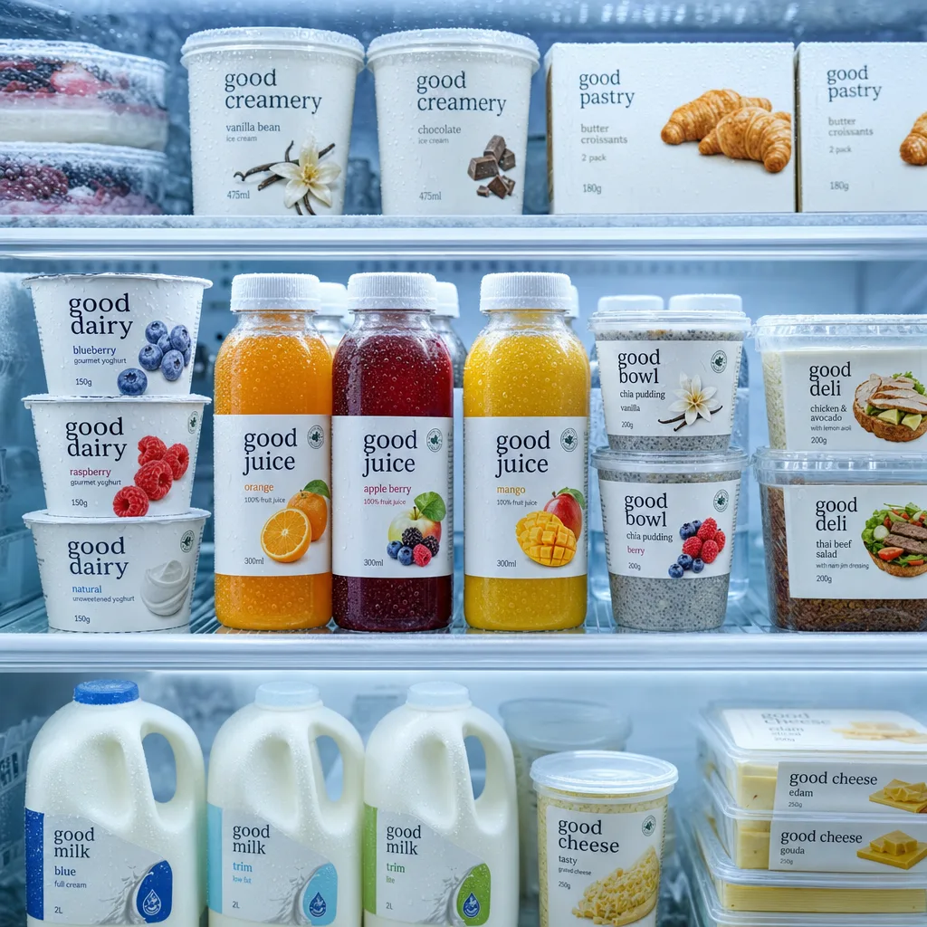 Chiller and freezer label example